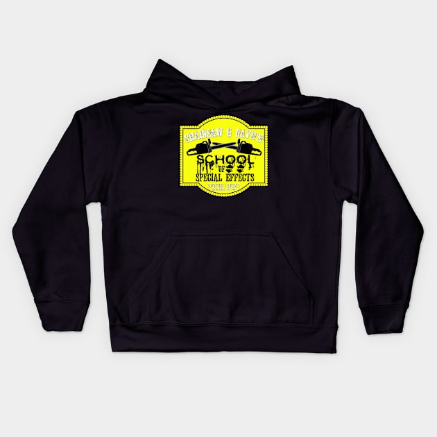 Chainsaw & Dave's Summer School of SFX Kids Hoodie by Dueling Decades